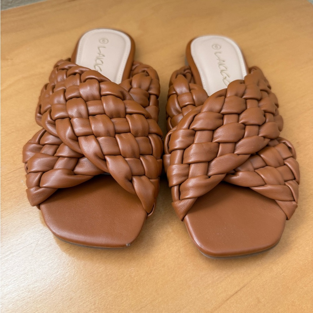 Woven Brown Sandals